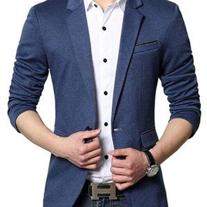 Men's Premium Casual One Button Slim Fit Blazer